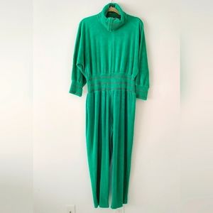 70's Georgie Keyloun Terry Cloth Turtleneck Jumpsuit Loungewear